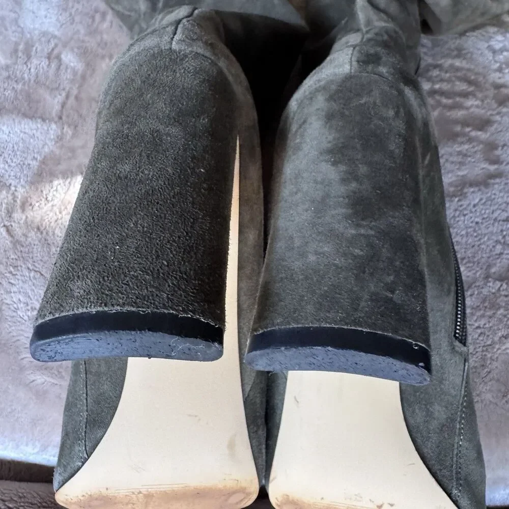 Aldo Mylla Real Suede Thigh High Knee Boots Hunter Green Sz 10 Whimsgoth Trendy